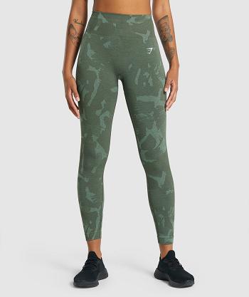 Leggins Gymshark Adapt Camo Seamless Mujer Verde | CO 2930HAP